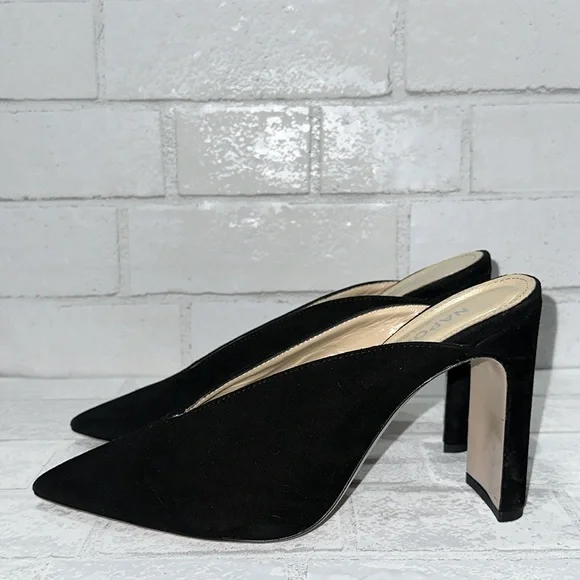 Napoleoni Made in Italy Black Suede Leather Mules - Picture 4 of 9